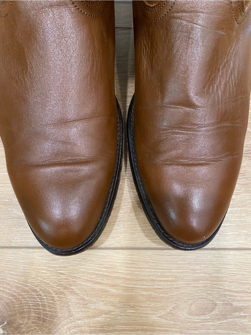 Vintage Dingo Boots DI316 Men’s 13D Brown Leather Roper Cowboy Western Stitched